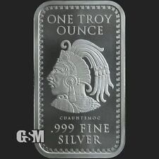 1 oz Silber Azteken Kalender Aztec Calendar Silver Bar USA - Cuauhtemoc - Stgl.