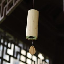 Windspiel Holz Klangspiel Glockenspiel Bambus&Metall Garten Deko Geschenk DHL