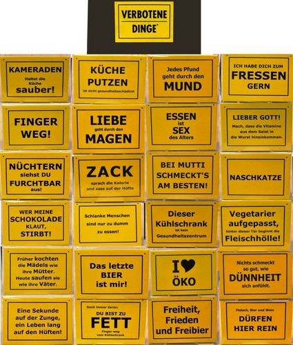 Magnete mit lustigen - , sprüchen