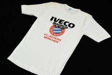 Bayern München Iveco Magirus Vintage 80er T-Shirt Print Fussball Slim 5/M NEU