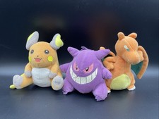 Gengar Glurak Raichu  Stofftier Hasbro 1998 Vintage Nintendo Kuscheltier Pokemon
