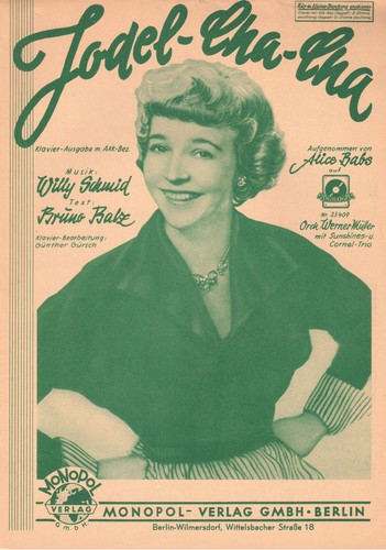Alice babs jodel cha - jodel, cha-cha