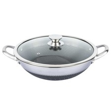 Wok bratpfanne edelstahl mit - edelstahl,