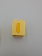 1x Lego Duplo Motiv Bau Stein 2x2x2 hell gelb Buchstabe I 31110pb152
