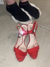 Stewardess Pumps Getragen Damenschuhe High Heels Rot Gr. 39