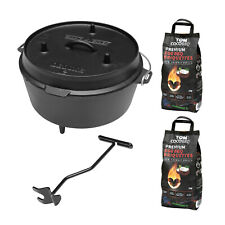 Camp Chef Deluxe Dutch Oven DO-12 Deckelheber TOM COCO Kokoskohle Grill Set