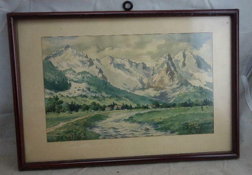 Altes aquarell bilderrahmen - altes,