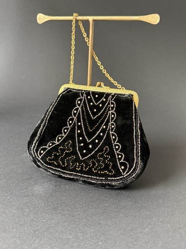 Vintage samt abendtasche - samt,