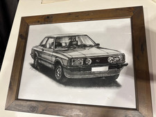 Kunstdruck Zeichnung Ford Taunus TC Cortina Prospekt Bild DIN A3