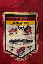 WIMPEL FC BAYERN MÜNCHEN OPEL 12.08.1996 BERLIN; AC MILAN St. GERMAN PARIS 38 cm