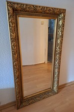 Wandspiegel groß Spiegel goldfarben Deko Wohnzimmer Flur 140 cm