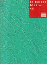 Leipziger Blätter. Heft 45