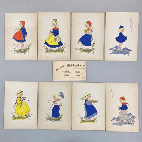 1940er postkarten set ilse - postkarten,