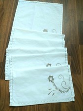 Leinen Servietten alt -bestickt  Handarbeit