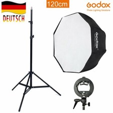DE Godox 120cm Oktagon Softbox + S-typ Bowens Blitzhalter + 2m Lampenstativ