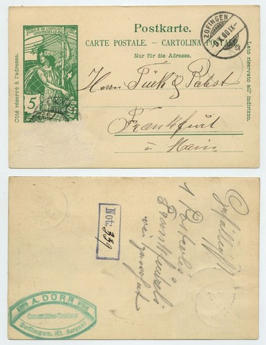 115786 ganzsache zuf - -,