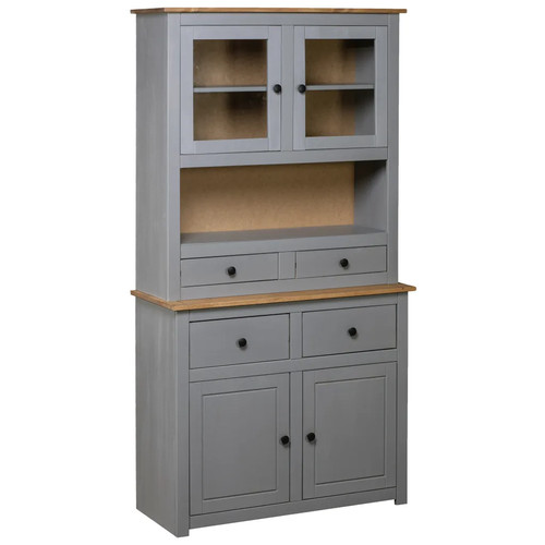 Highboard grau natur - , kiefer