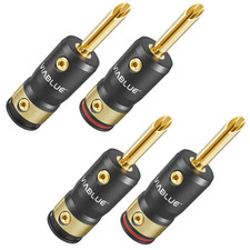 🔥 VIABLUE T8 Tube- Bananenstecker High-End für Kabel-Ø 3 - 9,5mm 2 Paar 🔥