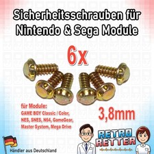 6x 3,8 mm Sicherheitsschrauben