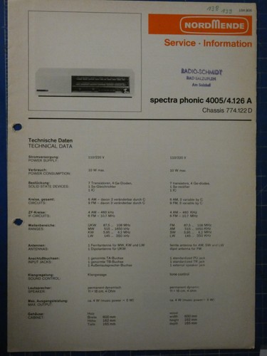 Nordmende spectra phonic 4005