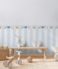 Bordüre Vlies Kinder Dinos Bäume Steine Pflanzen Creme Grün 77141-1 (25,00€/1qm)