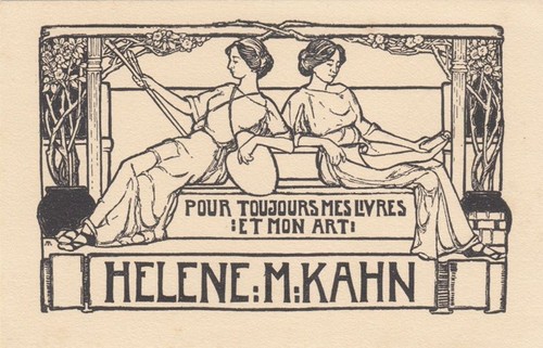 Exlibris bookplate klischee - exlibris,
