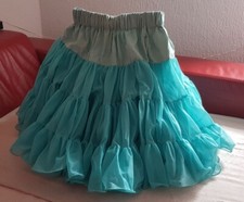 Petticoat Unterrock Rockabilly Röcke Swing Tanzen Kleid Handgeschneidert Türkis