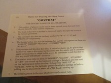 OWZTHAT CRICKET SPIELREGELN