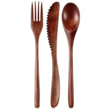 Holzbesteck Set Holz Löffel