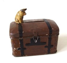 Antike Spardose mit Zinn