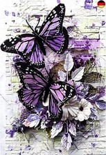 Tomoyuki 5D DIY Diamond Painting Kits, Schmetterlinge Diamant Painting Bilder