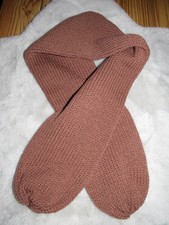 ~Weicher & warmer Strick Schal~nougat braun~doppellagig handgestrickt~Neu