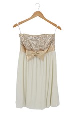 Gunne Sax Damen festliches Kleid Gr. 36/S Gold Pailletten Schleife Elegant