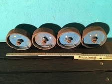 4stk.Eisenräder/Metallräder/Rollen Gusseisen Smoker Wagen Loft Möbel petrol/blau
