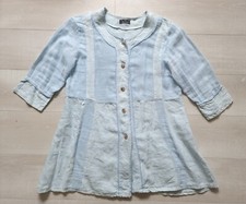 Sarah Santos 100% Leinen Oversize Kleid Lagenlook Tunika  S (  M L XL ) (#927) 