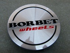 Original BORBET Nabenkappen silber Alu gebürstet für Alufelgen Nabendeckel 74404