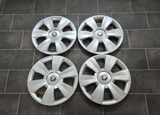 4x ORIGINAL Skoda Radkappe 15 Zoll DENTRO Silber FABIA III RAPID 
