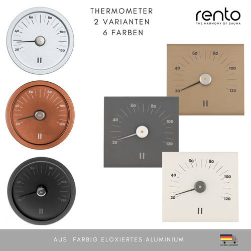 Sauna thermometer rento - thermometer, alu
