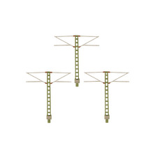 Spur N Oberleitung doppelt Flachrahmen Mast 7m 3er Pack