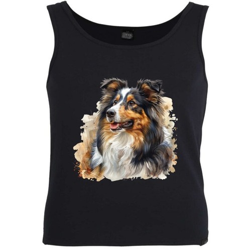 Tank top langhaarcollie - top,