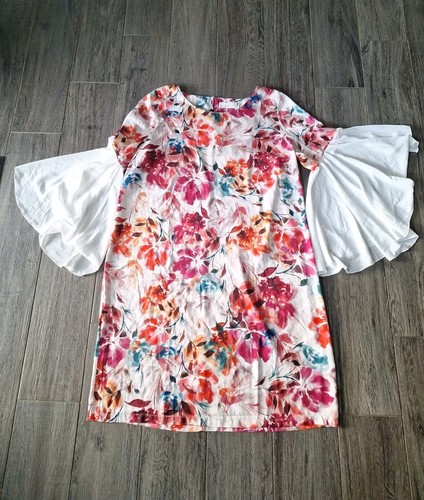 Kleid weiß mit blumen - kleid,