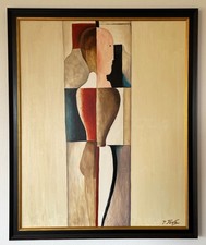 Hommage an Schlemmer, Ineinander gestaffelte Figuren, Bauhaus, Weimar, Berlin