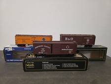 WEAVER Spur 0  - 3 x US-Güterwagen  B&O - Northern Pacific - Southern Pacific