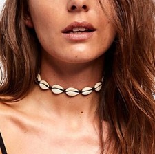 Halskette Muschel Kette Kauri Kaurimuschel Muschelkette Boho Ibiza Festival