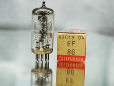 1x Telefunken EF86 silver Shield Mic Tube Roe-V-10 testet Röhre Tube NEW in Box