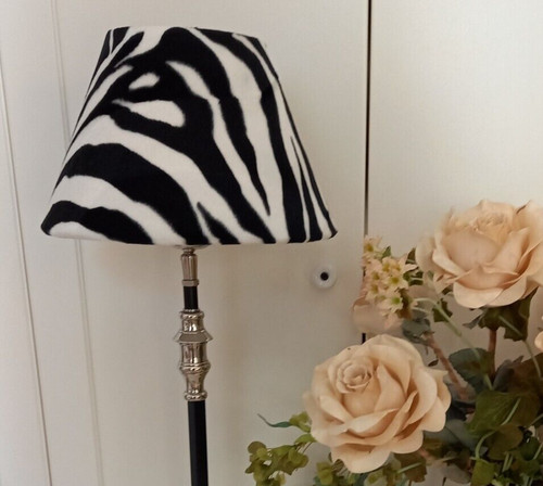 Lampenschirm 25cm zebra - lampenschirm,