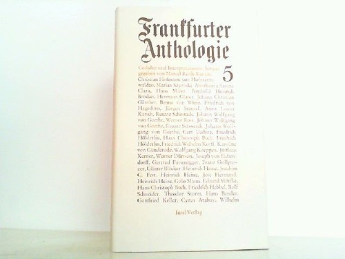 Frankfurter anthologie - frankfurter,