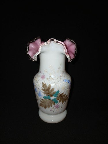 Kleine milchglas vase bemalt - kleine,