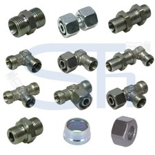 Hydraulik Verschraubung Schneidringverschraubung DIN Metrisch Stahl verzinkt LR