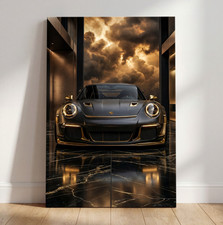 Porsche Gold Fahrzeug Kunst